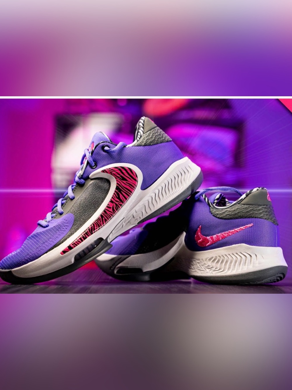 Nike Men’s Zoom Freak 4 Running Shoe Size 9.5 Action Grape/Pinksicle